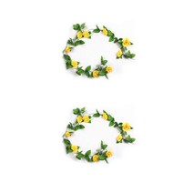 MAME 담쟁이넝쿨 조화 노란장미 2p, 혼합색상