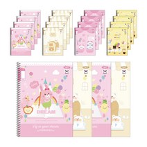 펜피아 1000 초등 스프링노트 1-2무제 여아용, 랜덤 발송, 20개