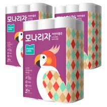 모나리자 천연펄프 자연이 좋은 3겹 화장지 30m, 30롤, 3팩