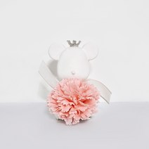 라비다 뉴 카네이션 곰돌이 석고오너먼트 피치 + 석고방향제 리필오일 3ml, 체리블러썸