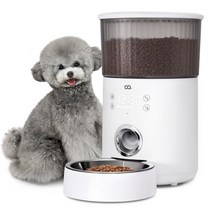 오아 이리와 펫 대용량 스테인리스 자동급식기 4L, 1575g, 화이트