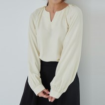 아피나르 라운드넥 포인트 블라우스
