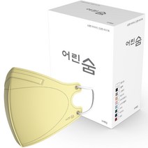 어린숨 엣지 컬러마스크 소형 새부리형, 옐로우, 1개, 30개입