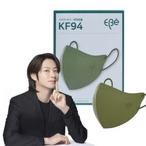 이비에 4중필터 새부리형 컬러 패션 마스크 대형 KF94, 1개, 카키, 30개입