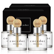코코도르 우드볼 차량용디퓨저 50ml 2개입, 화이트 쟈스민, 2세트
