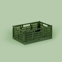 하우스레시피 다용도 폴딩 수납박스 M, 2개, 카키