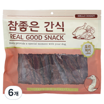 참좋은간식 헬로도기 강아지 간식 600g, 오리져키, 6개
