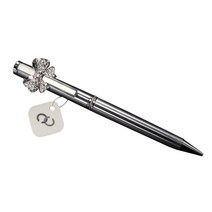CRICRI 스와로브스키 크리스탈 선물용 볼펜 B1193, 실버, 1개