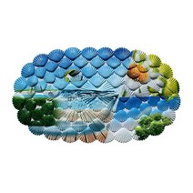 3D 논슬립 욕실 안전매트 라운드, F, 1개, 1개