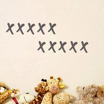 1AM 이니셜 스티커 연회색X 10개입, 중, 2세트