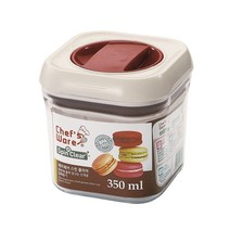 셰프웨어 스핀클리어 정사각 밀폐용기, 350ml, 1개, 1개