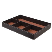 히키스 모던 디자인 1단 데스크 정리함, 브라운, 1개