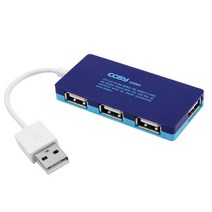 COSY F패널 USB 허브, 블루, 4포트