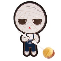 아이엔엠엔피 할로윈 동글 미라 사탕꽂이, 혼합 색상, 50개입