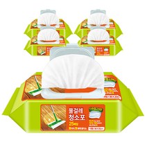 플로어클로스 고급형 물걸레 청소포 25매 대형, 5개입