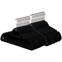 엠에프매직하우스 고리회전형 여성용 벨벳 논슬립 옷걸이, 블랙, 여성용 50개입