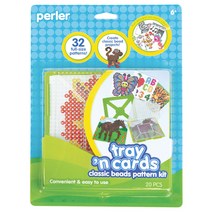 펄러비즈 트레이앤카드 클래식 비즈 패턴키트 80-22763, 혼합 색상, 1개
