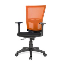 체어포커스 쿨링백 C1 노헤드 의자 메쉬, 오렌지