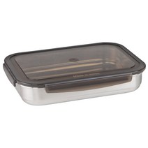 인콕 스텐콕 스텐 밀폐용기 납작이 3호, 1.5L, 1개