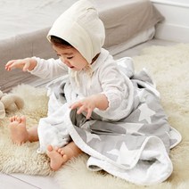 따숨 퓨어스타 유아 순면 극세사 블랭킷 L, 그레이