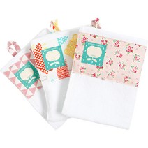 코니아일랜드 어린이집 요일 수건 트라이앵글 핑크 + 레인 + 아이린 핑크, 혼합 색상, 1세트
