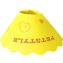 블럭마트 고양이 애견 부드러운 넥칼라 옐로우3호, 1개