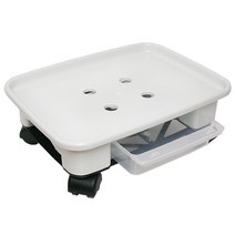 플라팜 이동식 직사각 화분받침대 5호, 화이트