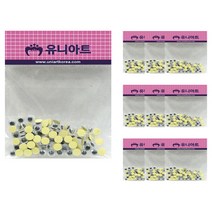 유니아트 1000 접착눈알 6mm 95p, 혼합 색상, 10개입