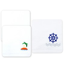 송월타월 수건 야자수 2p + 키, 혼합 색상, 1세트
