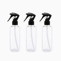 병도매닷컴 DT200 투명 건스프레이 용기, 검정캡, 3개입