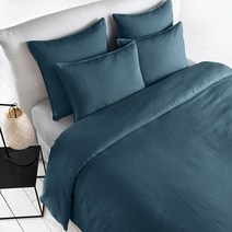 라흐두뜨 린넨 심플 이불 커버, paon blue
