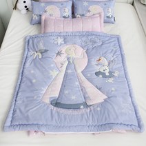 보떼하우스 디즈니 사계절 일체형 낮잠이불 + 베개솜 + 방수가방 세트, 겨울왕국 (바이올렛)