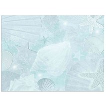 로엠디자인 실리콘 식탁매트, 빈티지 바다, 가로 385mm x 세로 285mm x 두께 1mm