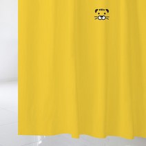 디자인수풀 북유럽 샤워커튼 + 플라스틱 고리 12p sc609, 1세트, 옐로우계열