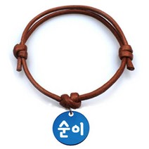 펫츠룩 굿모닝 카라멜 반려동물 목걸이 S 알미늄원형 팬던트 M, 블루(순이), 1개