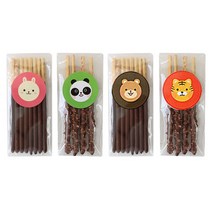 황씨네도시락 OPP봉투 60p + 애니멀 원형스티커 60p, 1세트