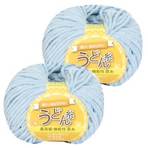 우동사 극세사 수면 뜨개실 2p, 4 아기파랑(Baby Blue)