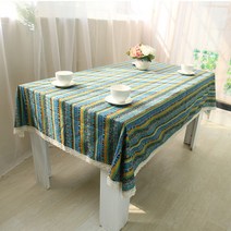 이코디 히피 레이스 테이블 보, 그린, 100 x 140 cm