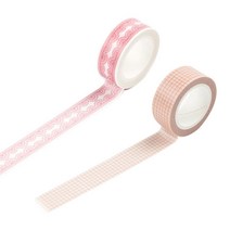 라이프포인트 라이프스타일 마스킹 테이프 01레이스 세트 15mm x 7m, 02격자, 1세트