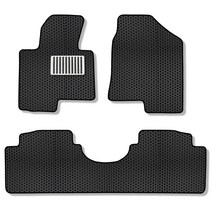 더존 벌집 카매트 일반형+레이싱 발판패드 3P, 기아 스포티지R2 / 더뉴스포티지R (2013년 1월 ~ 2015년 8월), 블랙