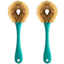 리버그린 천연야자 컬러 주방솔, 그린, 2개입