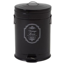 오션웰라이프 클래식 더스트 빈 휴지통 5L, 블랙, 1개