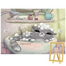 퍼즐사랑 무무 목욕놀이 초미니 플라스틱 직소퍼즐 + 이젤 PO150-P1089, 150피스, 혼합 색상, 150피스