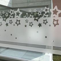 뭉키데코 고급 컷팅 안개 창문용 시트지 별무리