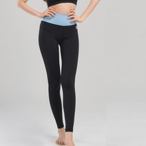 롤리핏 여성용 스포츠 9부 로고 레깅스