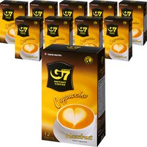 G7 카푸치노 헤이즐넛 커피믹스 수출용, 12개입, 10개