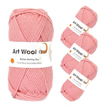 아트울12PLY 울 100% 뜨개실 4p, 17번 산호