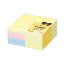 쓰리엠 포스트잇 알뜰팩 51 x 76 mm 656-10A 1000매, 노랑 6p + 크림블루 2p + 러블리핑크 2p, 1개
