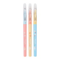 블루마토 지워지는 볼펜6 Sweet A0902 디자인 랜덤 발송, 검정, 3개입