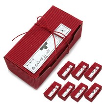 도나앤데코 골지 상자 8p + 스티커 8p + 끈 8p, 레드, 1세트